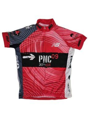 VOmax Pan Mass Challenge 30th Ride PMC 2009 Cycling Jersey 3/4 Zip Womens Size M